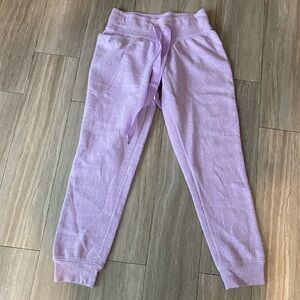 MTA Sport Womens Purple  Wide Waistband Athletic Joggers Sz Small Crop Ankle